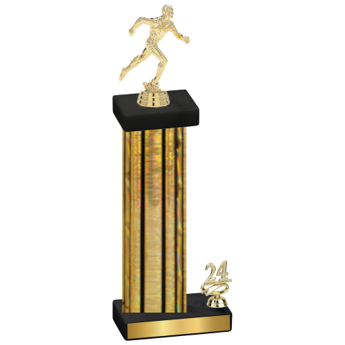 Accented Single Gold Glacier Year Running Trophy