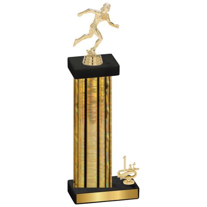 Accented Single Gold Glacier First Place Running Trophy