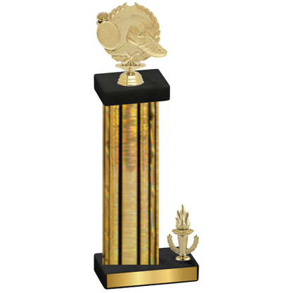 Accented Single Gold Glacier Victory Running Trophy