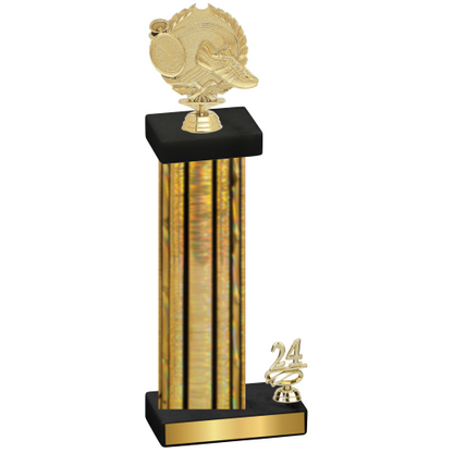 Accented Single Gold Glacier Year Running Trophy