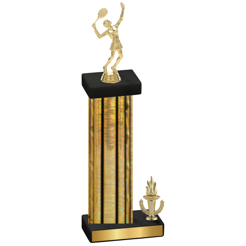 Accented Single Gold Glacier Victory Tennis Trophy