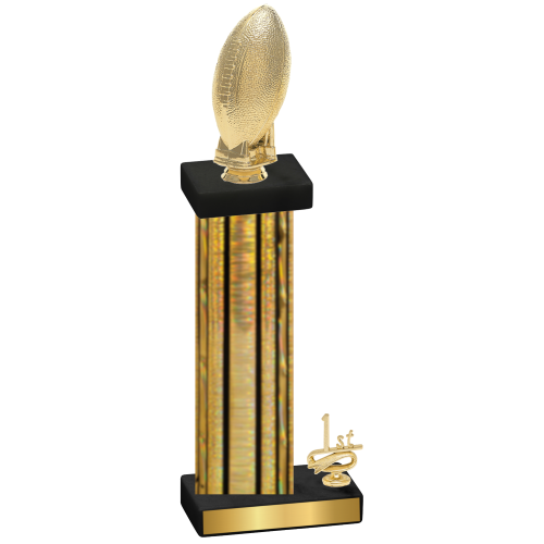 Accented Single Gold Glacier First Place Football Trophy