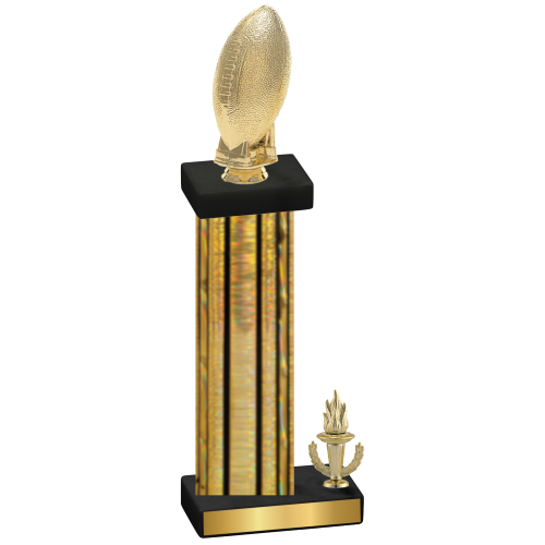 Accented Single Gold Glacier Victory Football Trophy