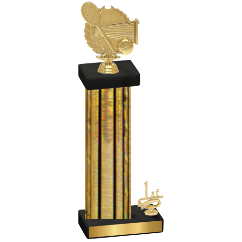 Accented Single Gold Glacier First Place Tennis Trophy