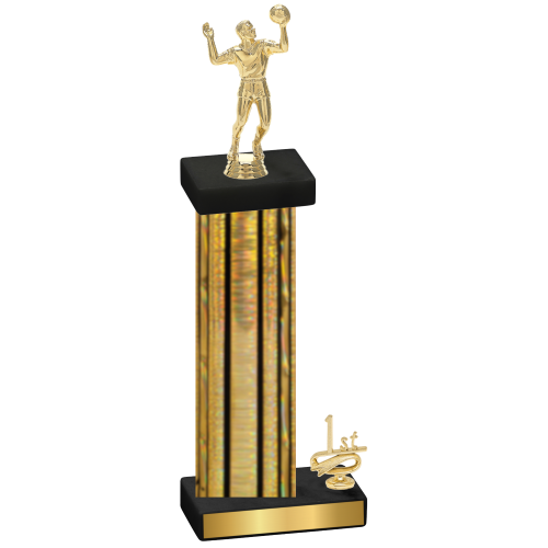 Accented Single Gold Glacier First Place Volleyball Trophy