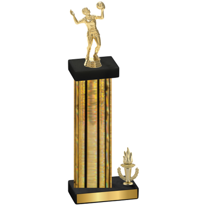 Accented Single Gold Glacier Victory Volleyball Trophy