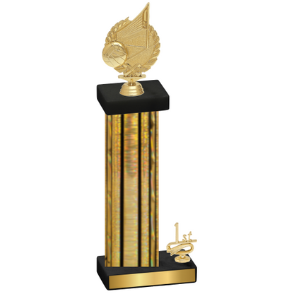 Accented Single Gold Glacier First Place Volleyball Trophy