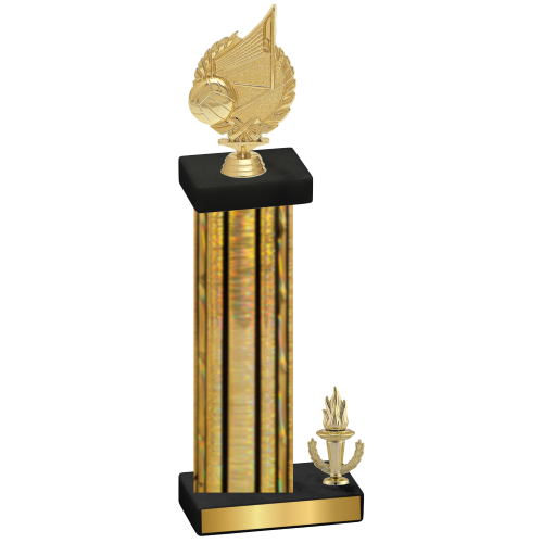 Accented Single Gold Glacier Victory Volleyball Trophy