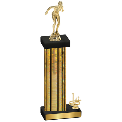 Accented Single Gold Glacier First Place Tennis Trophy