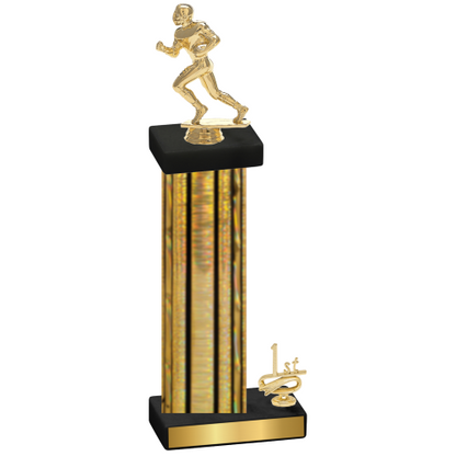 Accented Single Gold Glacier First Place Football Trophy