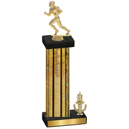 Accented Single Gold Glacier Victory Football Trophy