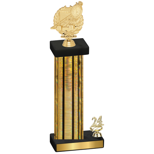 Accented Single Gold Glacier Year Swimming Trophy