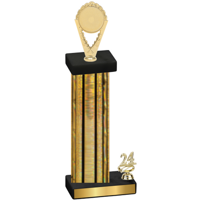 Accented Single Gold Glacier Year Insert Trophy