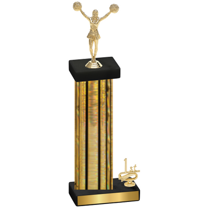 Accented Single Gold Glacier First Place Cheerleading Trophy