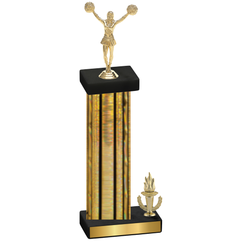 Accented Single Gold Glacier Victory Cheerleading Trophy