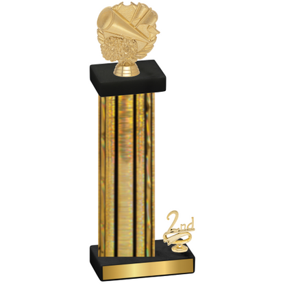 Accented Single Gold Glacier Second Place Cheerleading Trophy