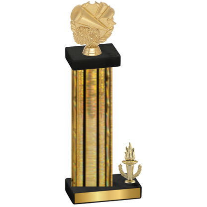 Accented Single Gold Glacier Victory Cheerleading Trophy