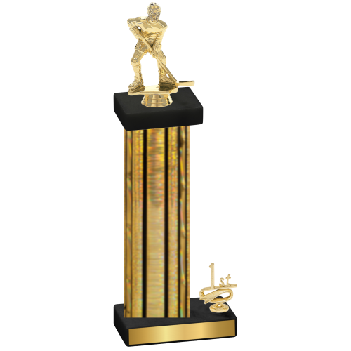 Accented Single Gold Glacier First Place Hockey Trophy