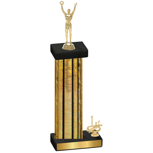 Accented Single Gold Glacier First Place Victory Trophy