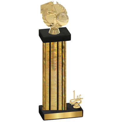 Accented Single Gold Glacier First Place Basketball Trophy