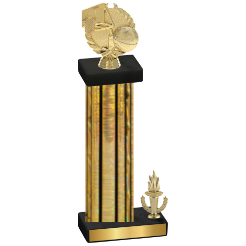 Accented Single Gold Glacier Victory Basketball Trophy