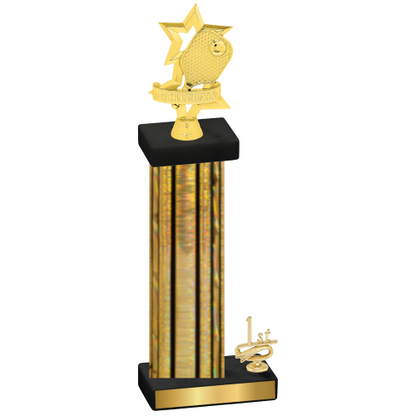 Accented Single Gold Glacier First Place Pickleball Trophy