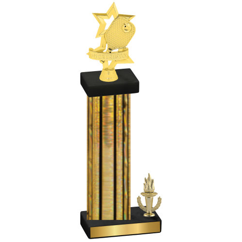 Accented Single Gold Glacier Victory Pickleball Trophy