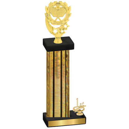 Accented Single Gold Glacier First Place Pickleball Trophy