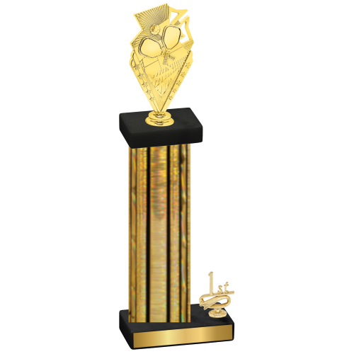 Accented Single Gold Glacier First Place Pickleball Trophy