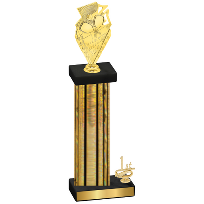 Accented Single Gold Glacier First Place Pickleball Trophy