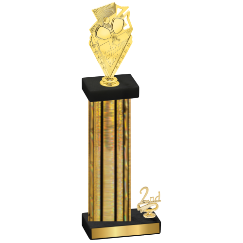 Accented Single Gold Glacier Second Place Pickleball Trophy