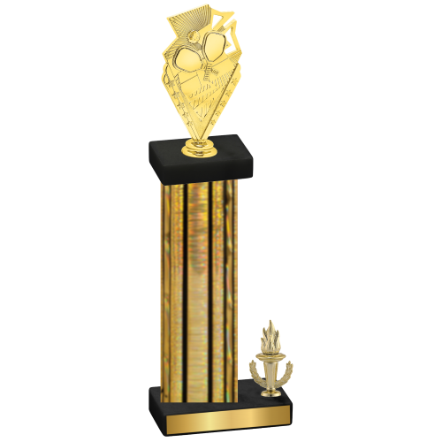 Accented Single Gold Glacier Victory Pickleball Trophy