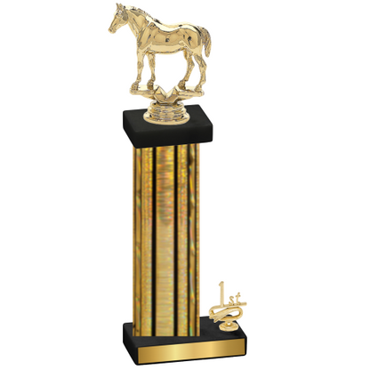 Accented Single Gold Glacier First Place Horses Trophy