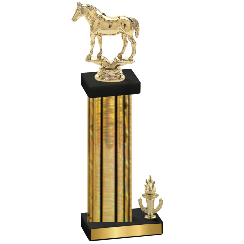 Accented Single Gold Glacier Victory Horses Trophy