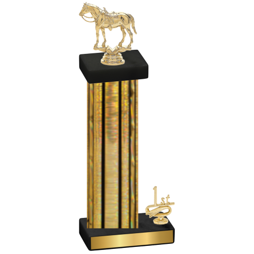 Accented Single Gold Glacier First Place Horses Trophy