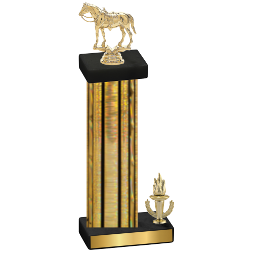 Accented Single Gold Glacier Victory Horses Trophy