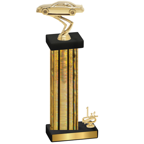 Accented Single Gold Glacier First Place Cars Trophy