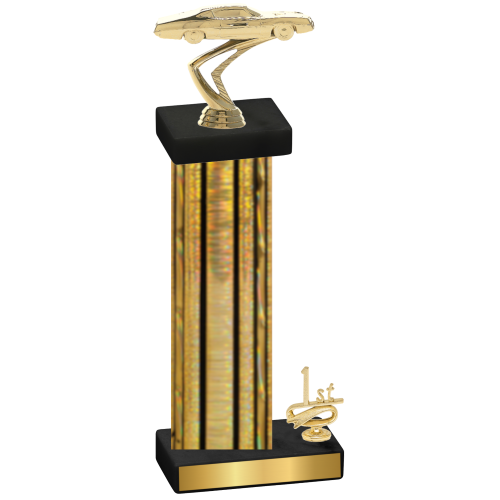 Accented Single Gold Glacier First Place Cars Trophy