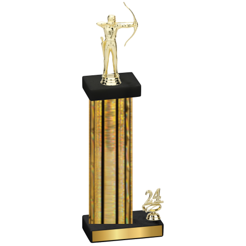 Accented Single Gold Glacier Year Archery Trophy