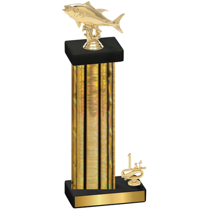 Accented Single Gold Glacier First Place Fishing Trophy