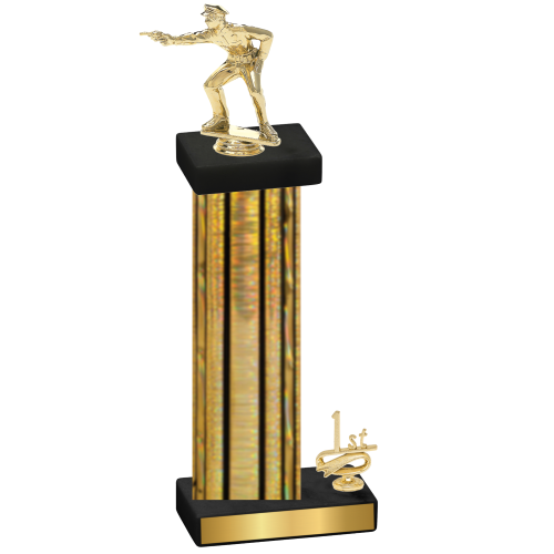 Accented Single Gold Glacier First Place Shooter Trophy