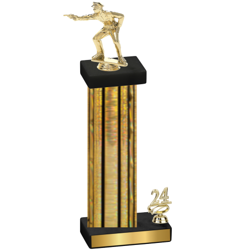 Accented Single Gold Glacier Year Shooter Trophy