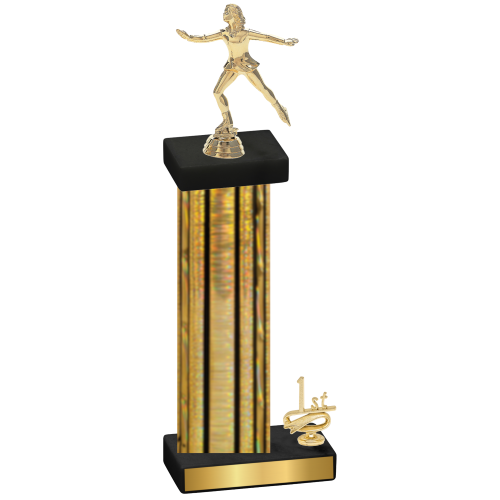 Accented Single Gold Glacier First Place Skater Trophy