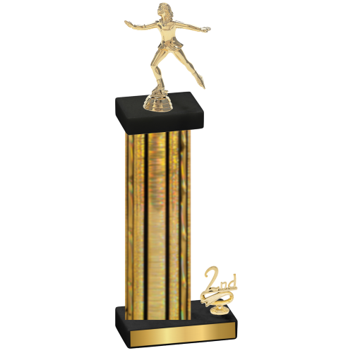 Accented Single Gold Glacier Second Place Skater Trophy