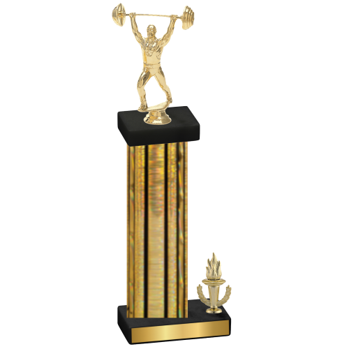 Accented Single Gold Glacier Victory Weights Trophy