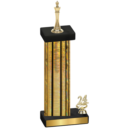 Accented Single Gold Glacier Year Chess Trophy