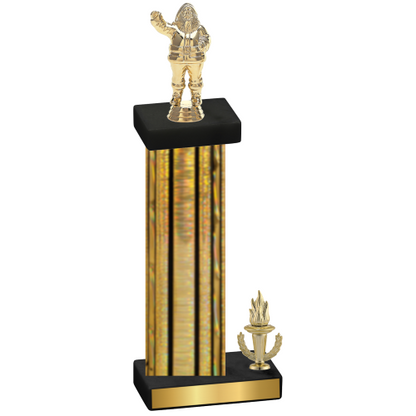 Accented Single Gold Glacier Victory Holiday Trophy