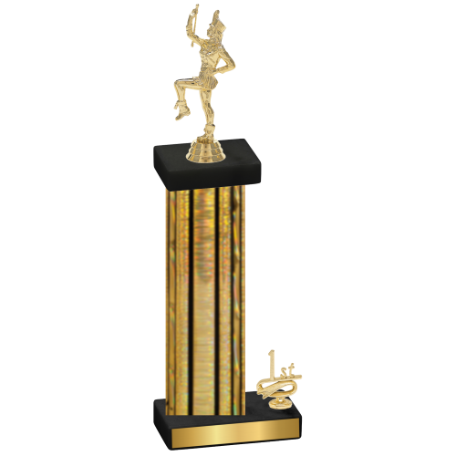 Accented Single Gold Glacier First Place Majorette Trophy