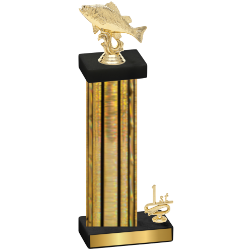 Accented Single Gold Glacier First Place Fishing Trophy