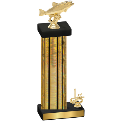 Accented Single Gold Glacier First Place Fishing Trophy